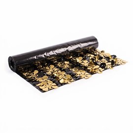 Black and Gold Two-color Floral Sheeting - 36 in. x 10 yds